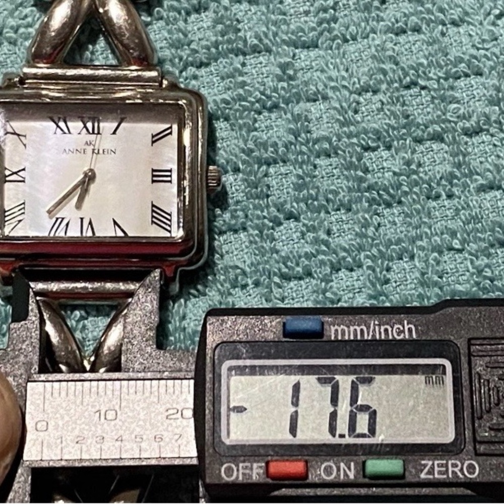 Anne Klein Silver Rectangular Watch With White Fa… - image 5